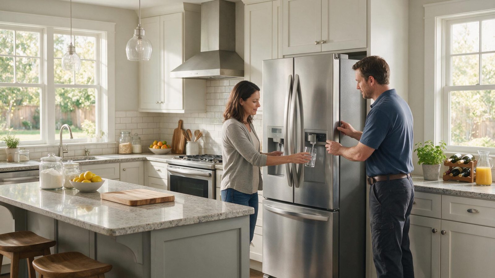 GE refrigerator water dispenser that is not dispensing