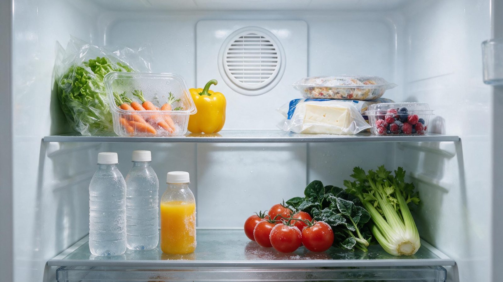 Ge Refrigerator Freezing Food